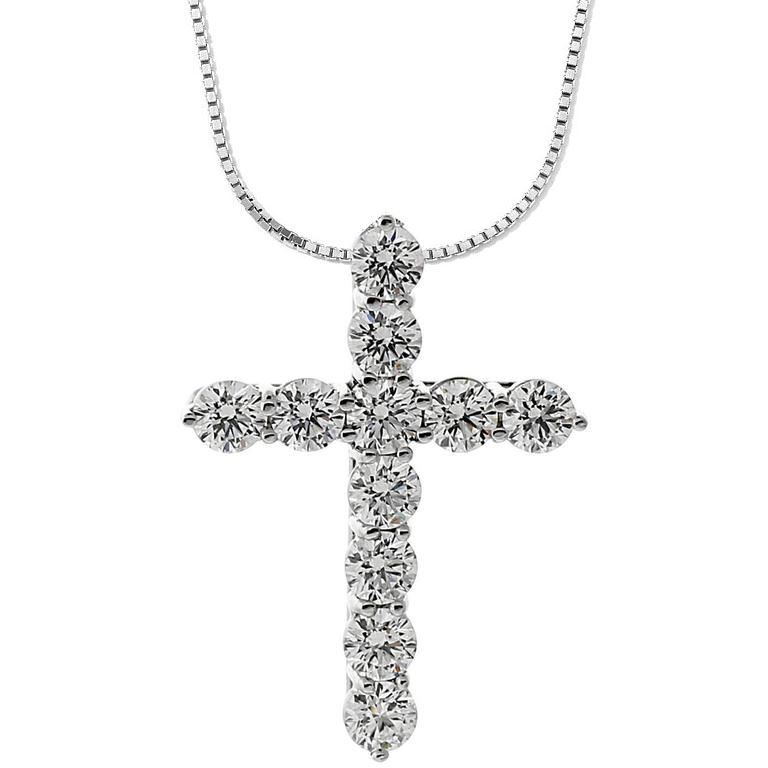 tiffany cross pendant with diamond