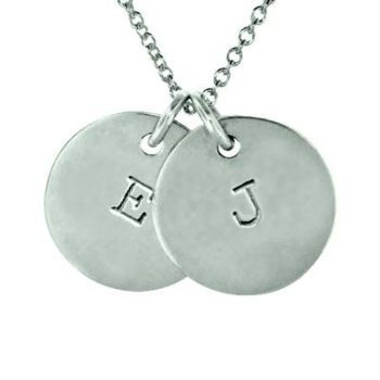 Picture of 2 Discs Initial Necklace