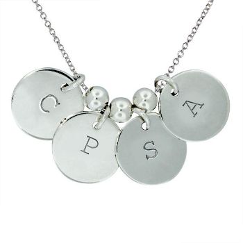 Picture of 4 Discs Initial Necklace