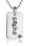 Picture of 1 Mini Dog Tag with Stone