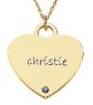 Picture of Heart Shaped Engravable Pendant with Stone