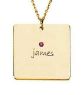 Picture of 1 Name Square Pendant with Stone