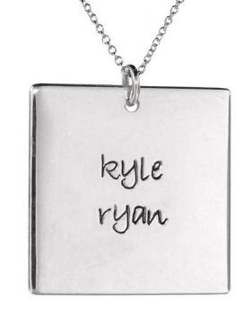 Picture of 2 Names Square Pendant