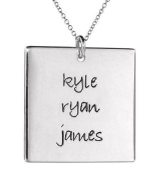 Picture of 3 Names Square Pendant