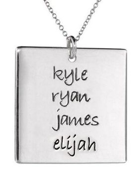 Picture of 4 Names Square Pendant