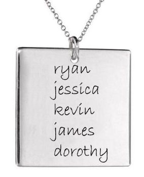 Picture of 5 Names Square Pendant