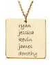 Picture of 5 Names Square Pendant