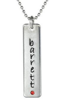 Picture of 1 Engravable Tall Tag with Stone