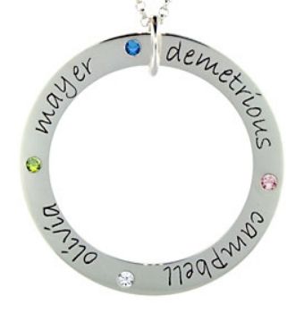 Picture of 4 Names Engravable FOREVER Loop Stones
