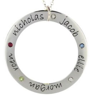 Picture of 5 Names Engravable FOREVER Loop Stones