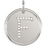 Picture of Initial F, Roxy Diamond Pendant