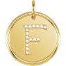 Picture of Initial F, Roxy Diamond Pendant