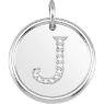 Picture of Initial J, Roxy Diamond Pendant