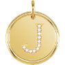Picture of Initial J, Roxy Diamond Pendant
