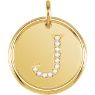 Picture of Initial J, Roxy Diamond Pendant