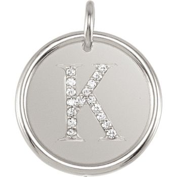 Picture of Initial K, Roxy Diamond Pendant