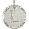 Picture of Initial L, Roxy Diamond Pendant