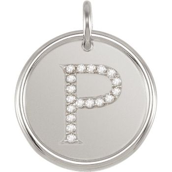 Picture of Initial P, Roxy Diamond Pendant