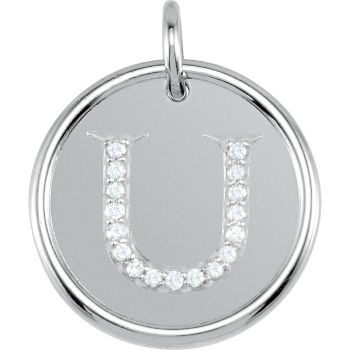 Picture of Initial U, Roxy Diamond Pendant
