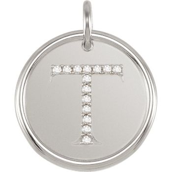 Picture of Initial T, Roxy Diamond Pendant