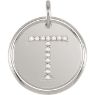 Picture of Initial T, Roxy Diamond Pendant