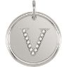 Picture of Initial V, Roxy Diamond Pendant