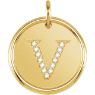 Picture of Initial V, Roxy Diamond Pendant