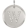 Picture of Initial W, Roxy Diamond Pendant