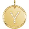 Picture of Initial Y, Roxy Diamond Pendant