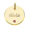 Picture of Medium Disc Pendant with Stone