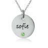 Picture of Medium Disc Pendant with Stone