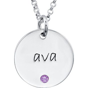 Picture of Extra Large Disc Pendant with Stone