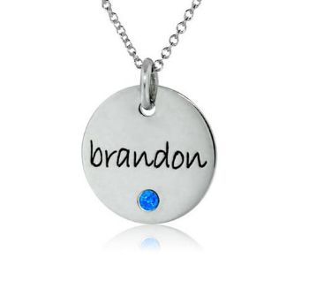 Picture of Small Disc Pendant with Stone