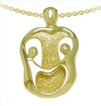 Picture of Gold Mother and Two Children Pendant