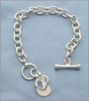 Picture of Silver Loving Couple Toggle Bracelet