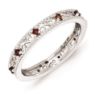 Picture of Sterling Silver Stackable Ring Garnet Birthstones