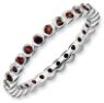 Picture of Silver Stackable Ring Garnet stones