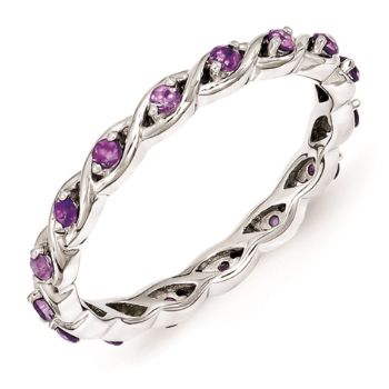 Picture of Silver Ring Amethyst Stones