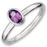 Picture of Silver Ring Oval Amethyst Stone