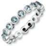 Picture of Silver Stackable Ring Aquamarine stones