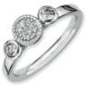 Picture of Silver Ring White Topaz & Diamond stones