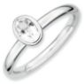 Picture of Silver Ring Oval Shaped White Topaz stone