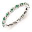 Picture of Sterling Silver Ring Created Emerald stones