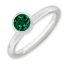 Picture of Silver Ring 1 Round Swarovski Emerald stone