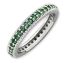 Picture of Silver Ring Created Emerald stones