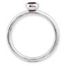 Picture of Silver Ring Round 4 mm Low Set Rhodolite Garnet Stone