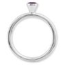 Picture of Silver Ring Round 4 mm High Set Rhodolite Garnet Stone