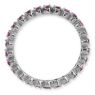 Picture of Silver Stackable Ring Round Rhodolite Garnet Stones