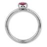 Picture of Silver Stackable Ring 1 Oval Rhodolite Garnet Stone
