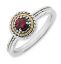 Picture of Silver Stackable Ring 1 Round Rhodolite Garnet